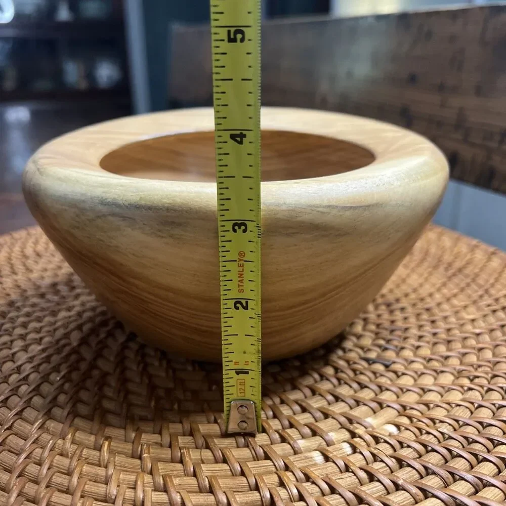 Decorative Wood Bowl Great For Entry Table Or Kitchen, Farmhouse, Hand Turned